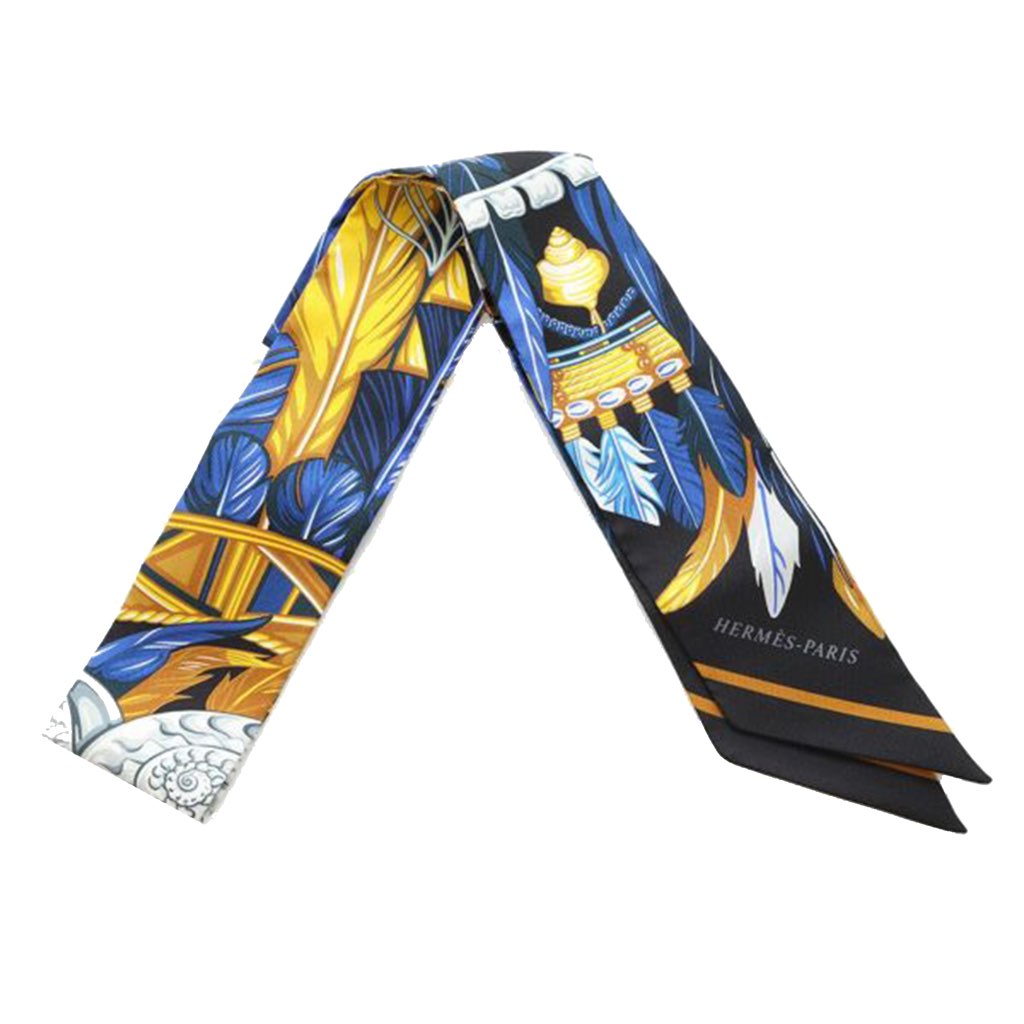 Hermès Danse Pacifique Silk Twilly Scarf