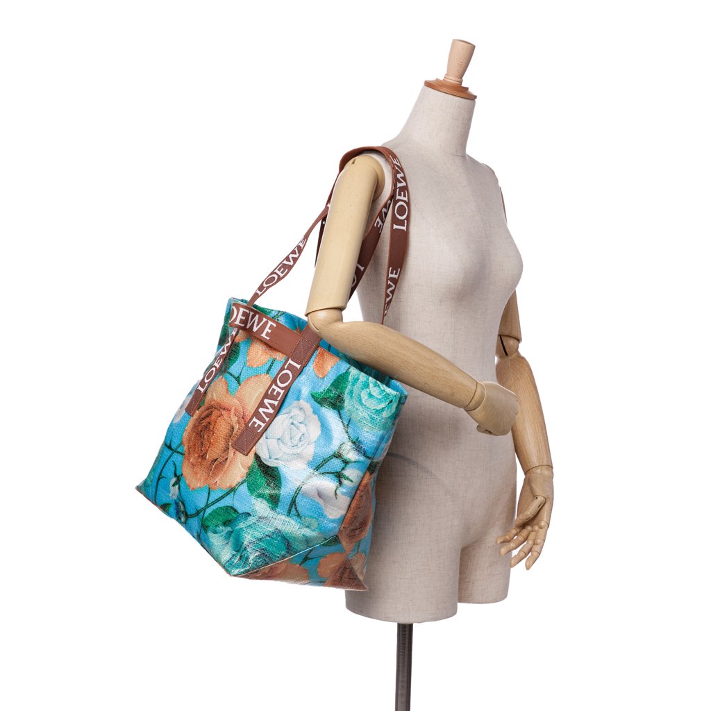 Loewe Paulas Ibiza Printed Coated Canvas Fold Shopper Tote - Image 11