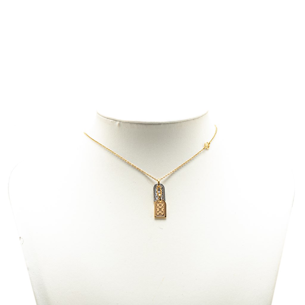 Louis Vuitton Gold Plated Nanogram Pendant Necklace - 5