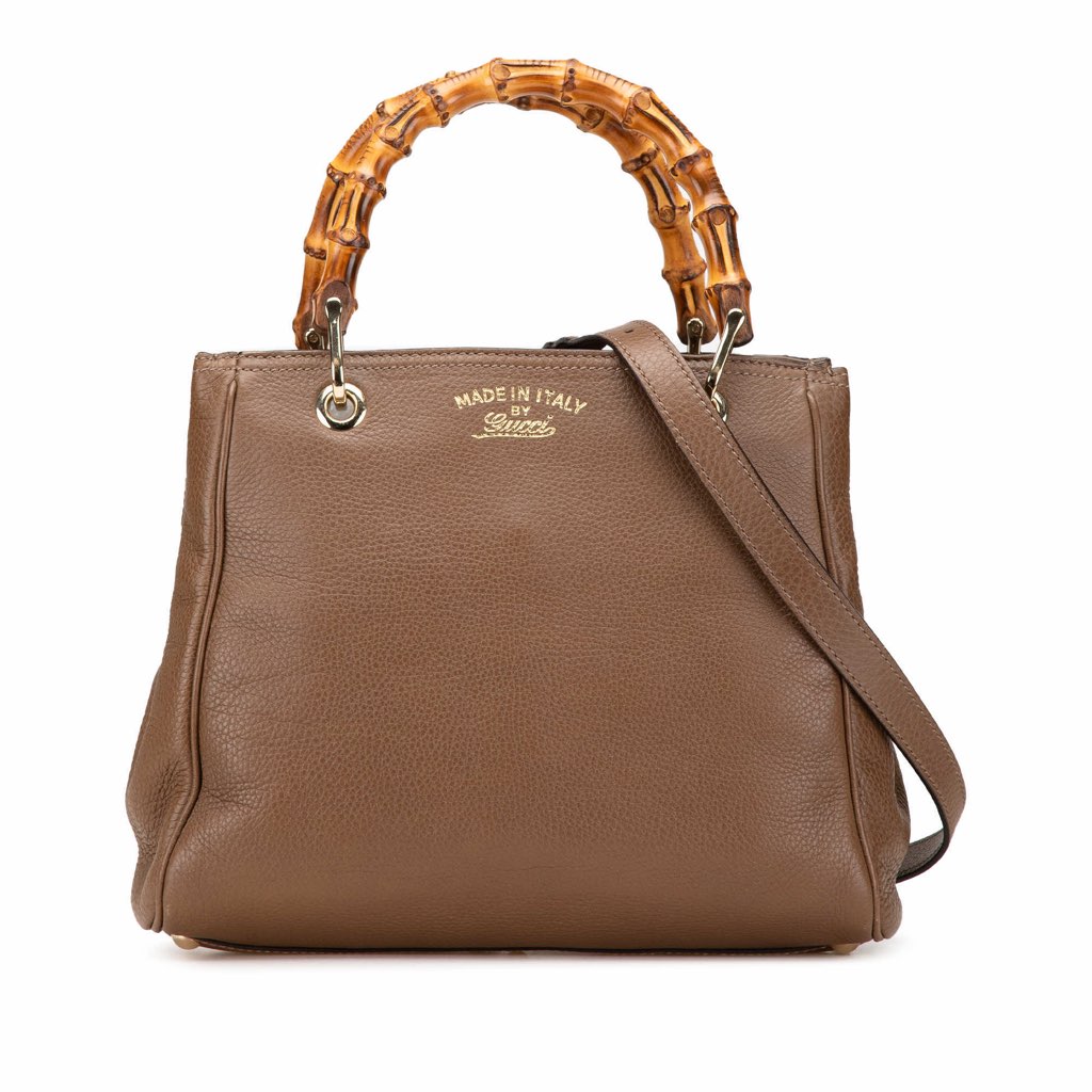 Gucci Small Calfskin Bamboo Shopper Satchel