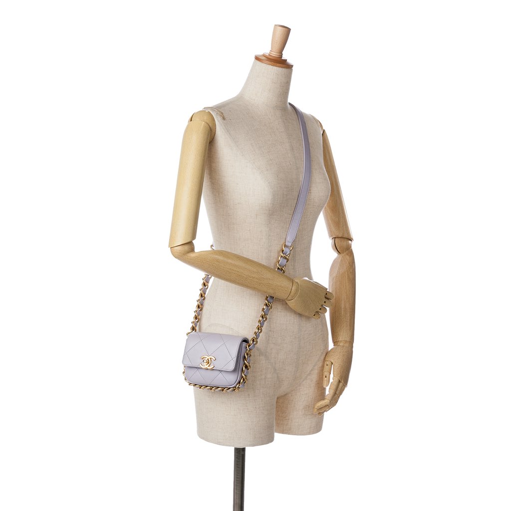 Chanel Mini Quilted Calfskin Framing Chain Flap - Detail 1