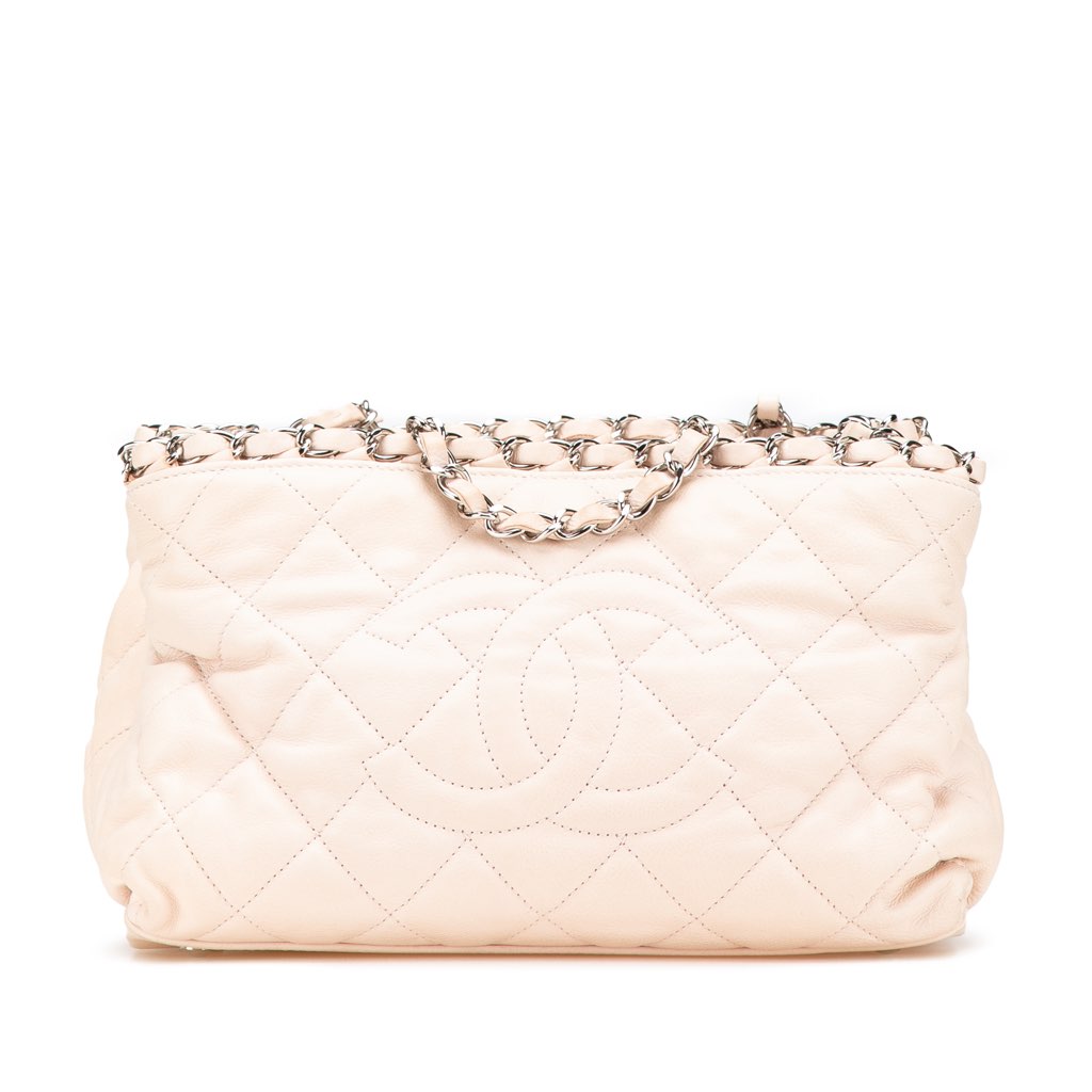 Chanel Mini Quilted Lambskin Chain Me Tote