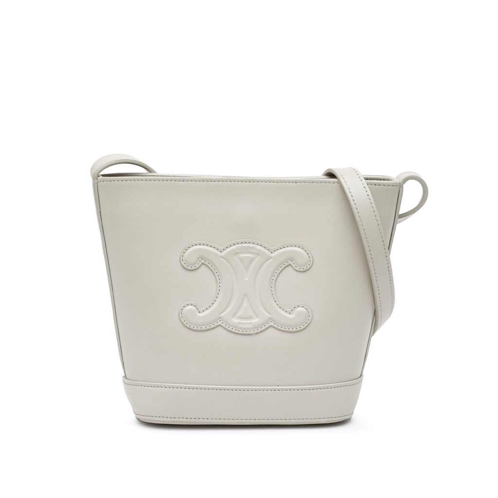 Celine Small Smooth Calfskin Cuir Triomphe Bucket Bag