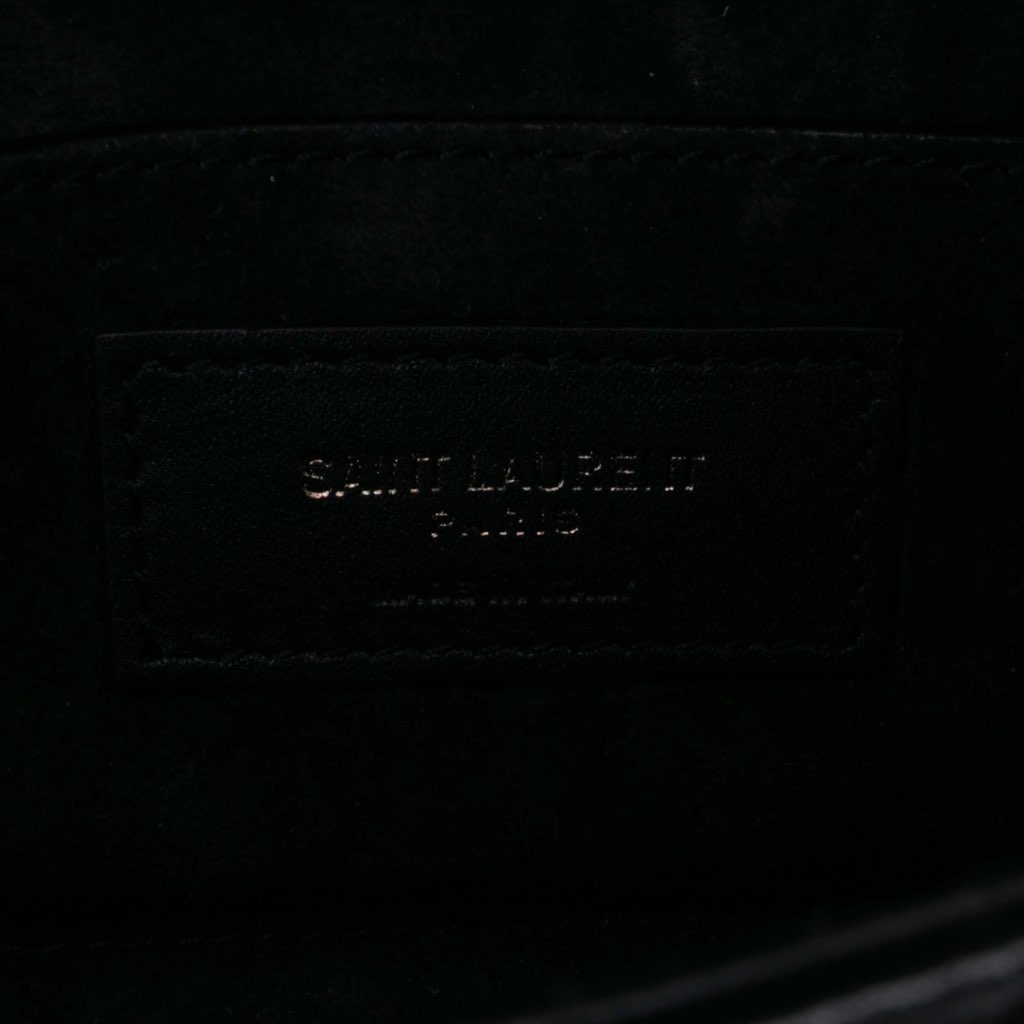 Saint Laurent Small Metallic Striped Canvas Monogram Sunset Crossbody - Side view