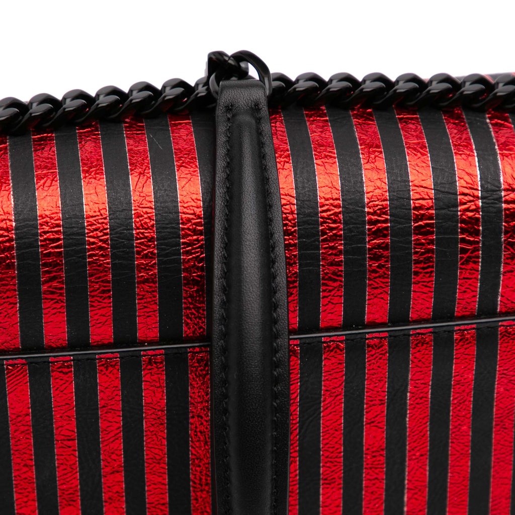 Saint Laurent Small Metallic Striped Canvas Monogram Sunset Crossbody - Image 10