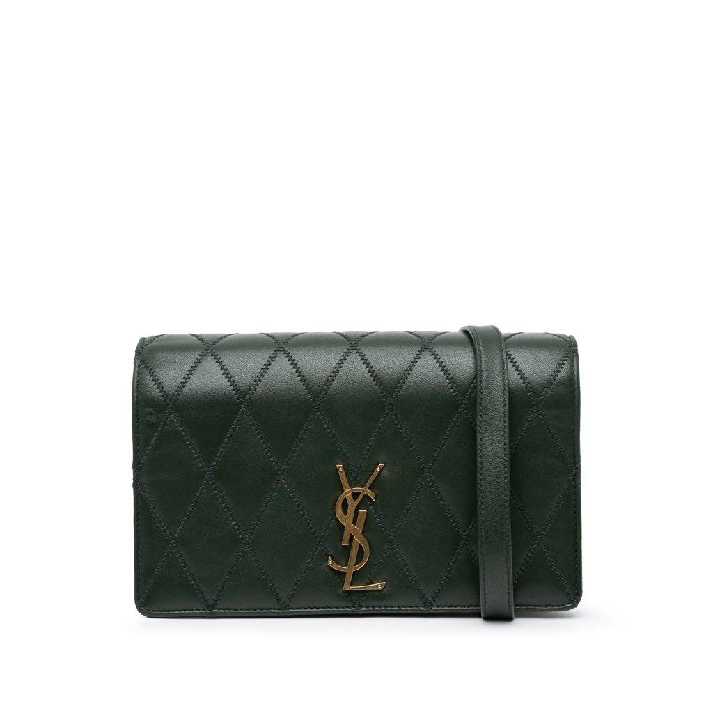 Saint Laurent Diamond Quilted Lambskin Angie Chain Bag