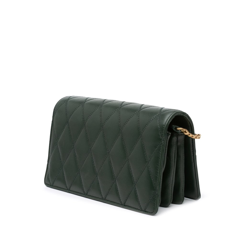 Saint Laurent Diamond Quilted Lambskin Angie Chain Bag - 2