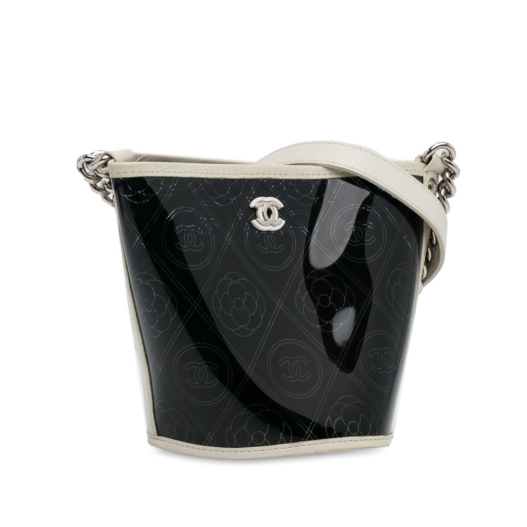 Chanel Crumpled Calfskin PVC Camellia Bucket - 2