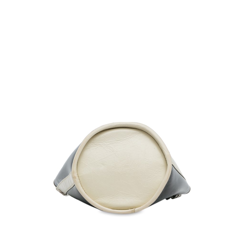 Chanel Crumpled Calfskin PVC Camellia Bucket - 5