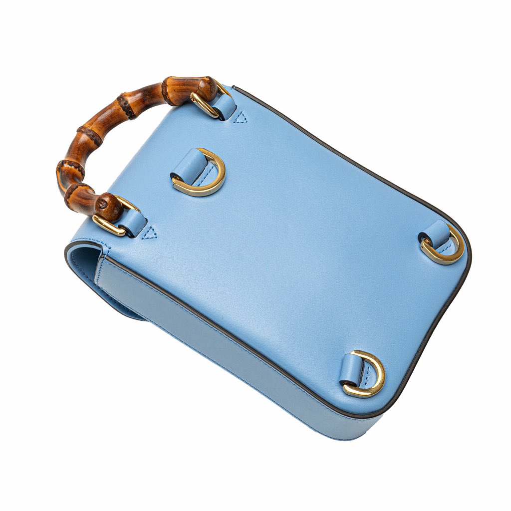 Gucci Mini Calfskin Bamboo Top Handle Bag - Image 13
