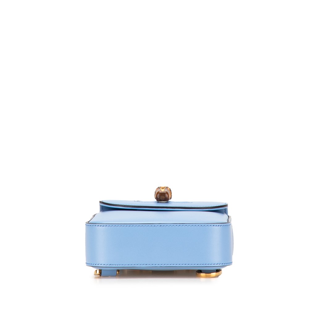 Gucci Mini Calfskin Bamboo Top Handle Bag - Image 6