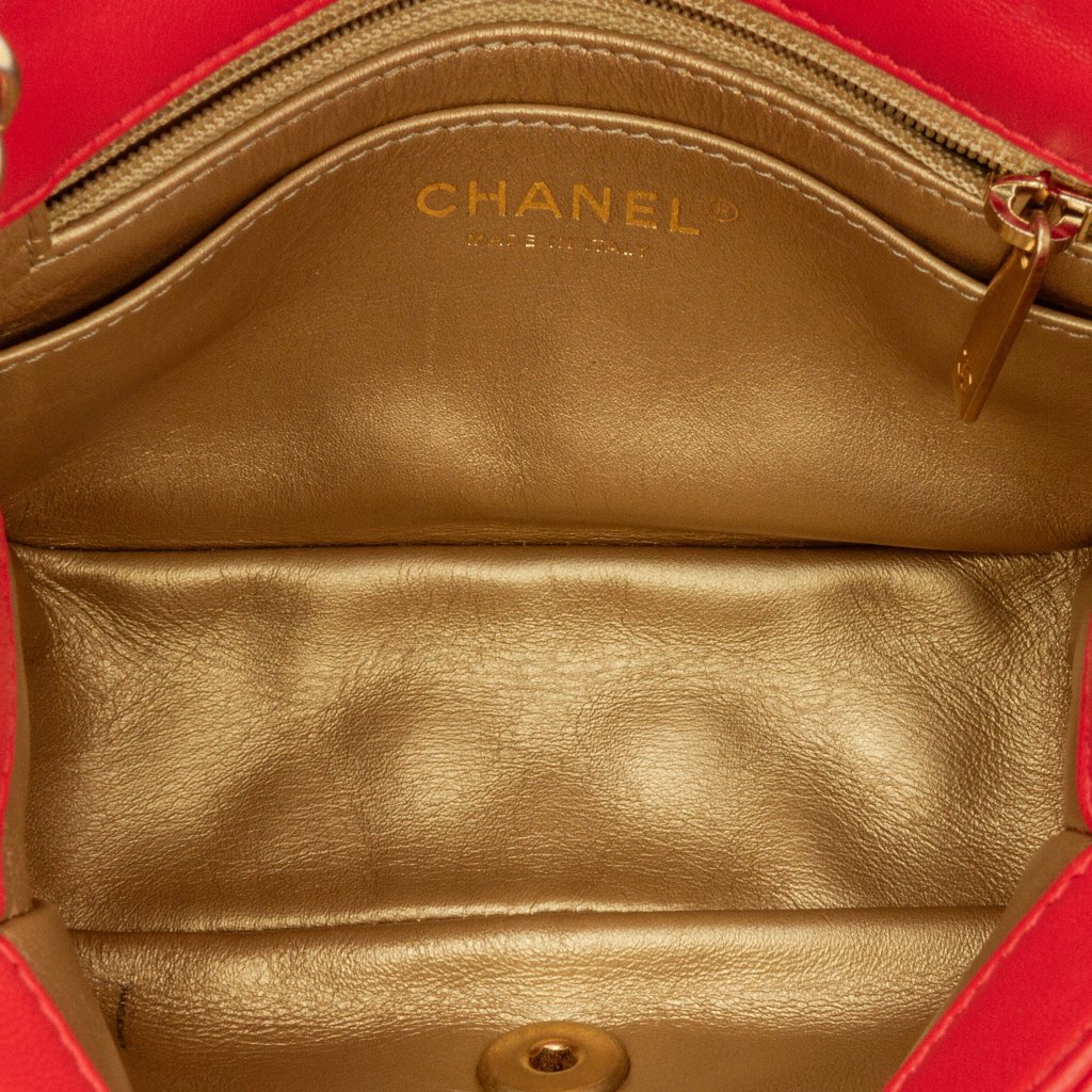 Chanel Mini Square Classic Lambskin Pearl Crush Single Flap - 4