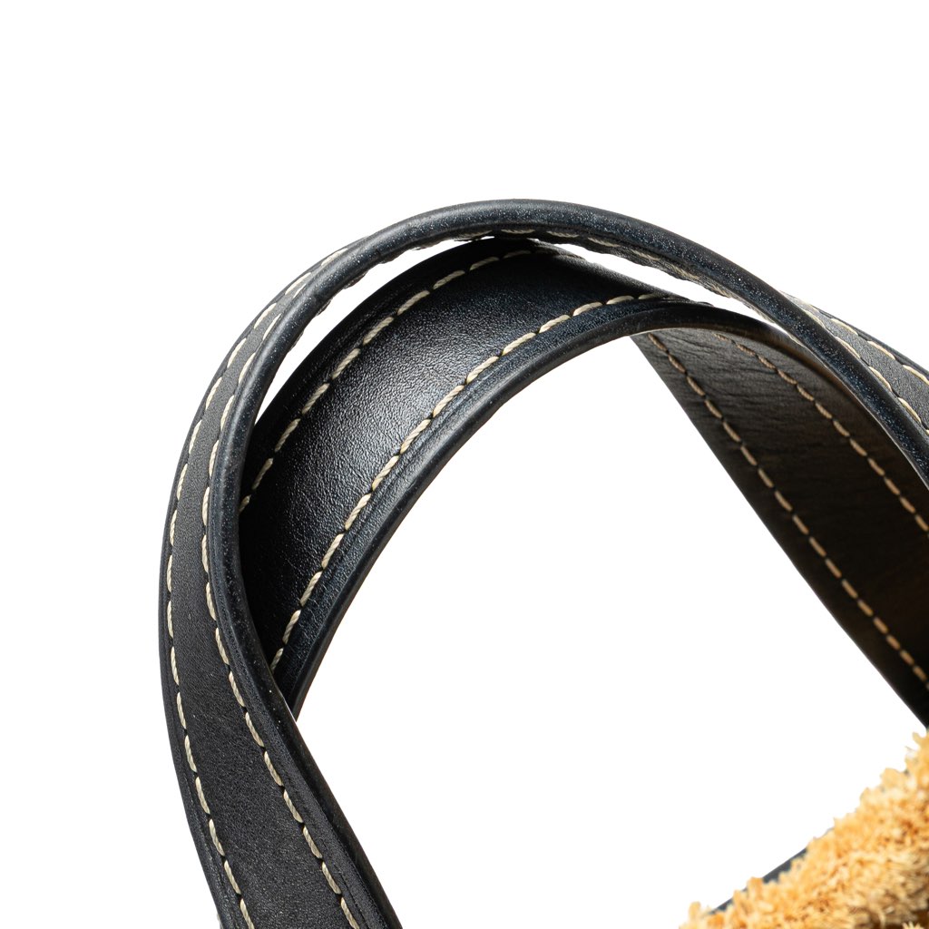 Loewe Small Raffia and Leather Gate Top Handle Bag - Image 13