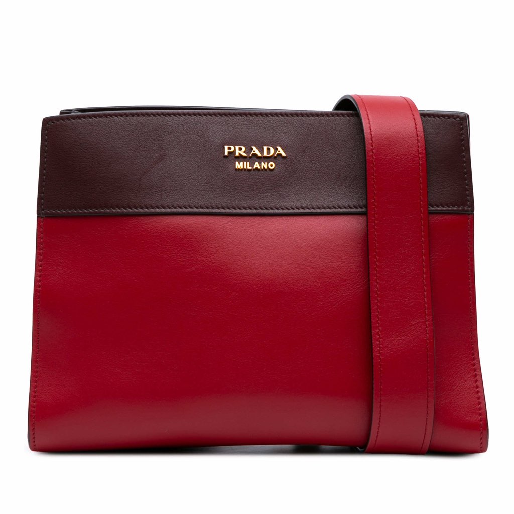 Prada City Calf Colorblock Bibliotheque Crossbody