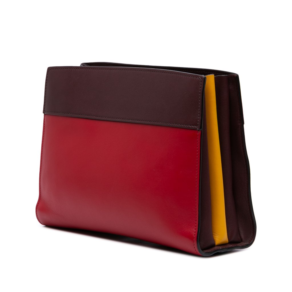 Prada City Calf Colorblock Bibliotheque Crossbody - Back view