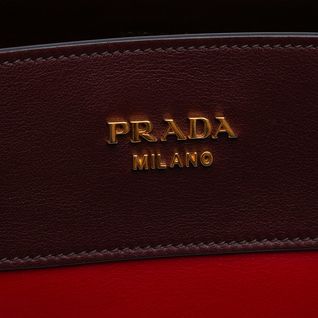 Prada City Calf Colorblock Bibliotheque Crossbody - Image 10