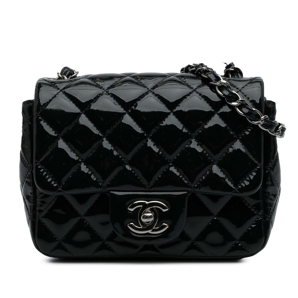 Chanel Mini Square Classic Patent Single Flap