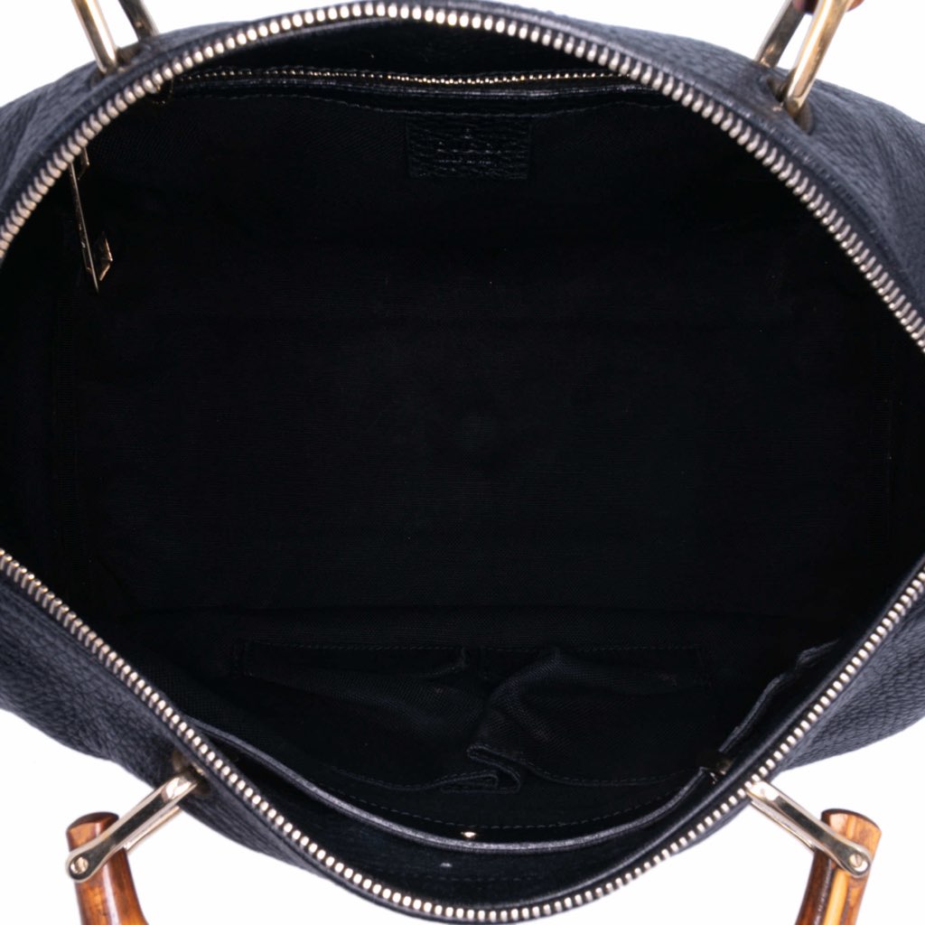 Gucci Medium Calfskin Bamboo Shopper Boston Bag - 4