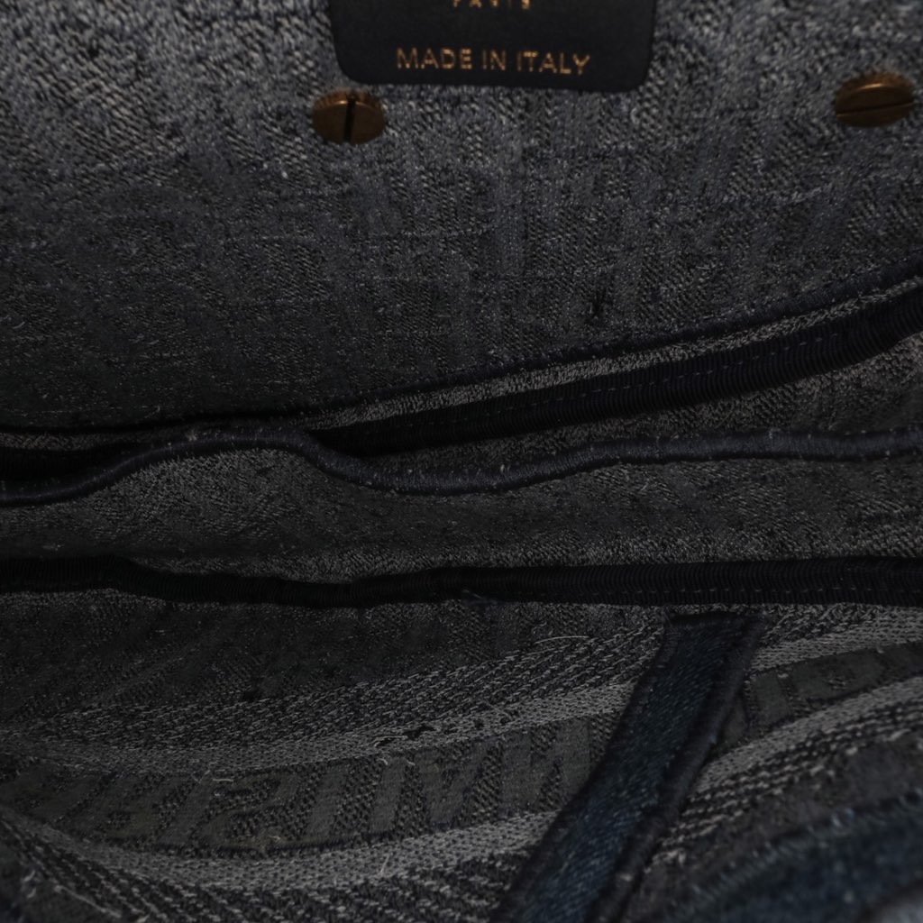 Dior Oblique Denim Embroidered Saddle Bag - 4