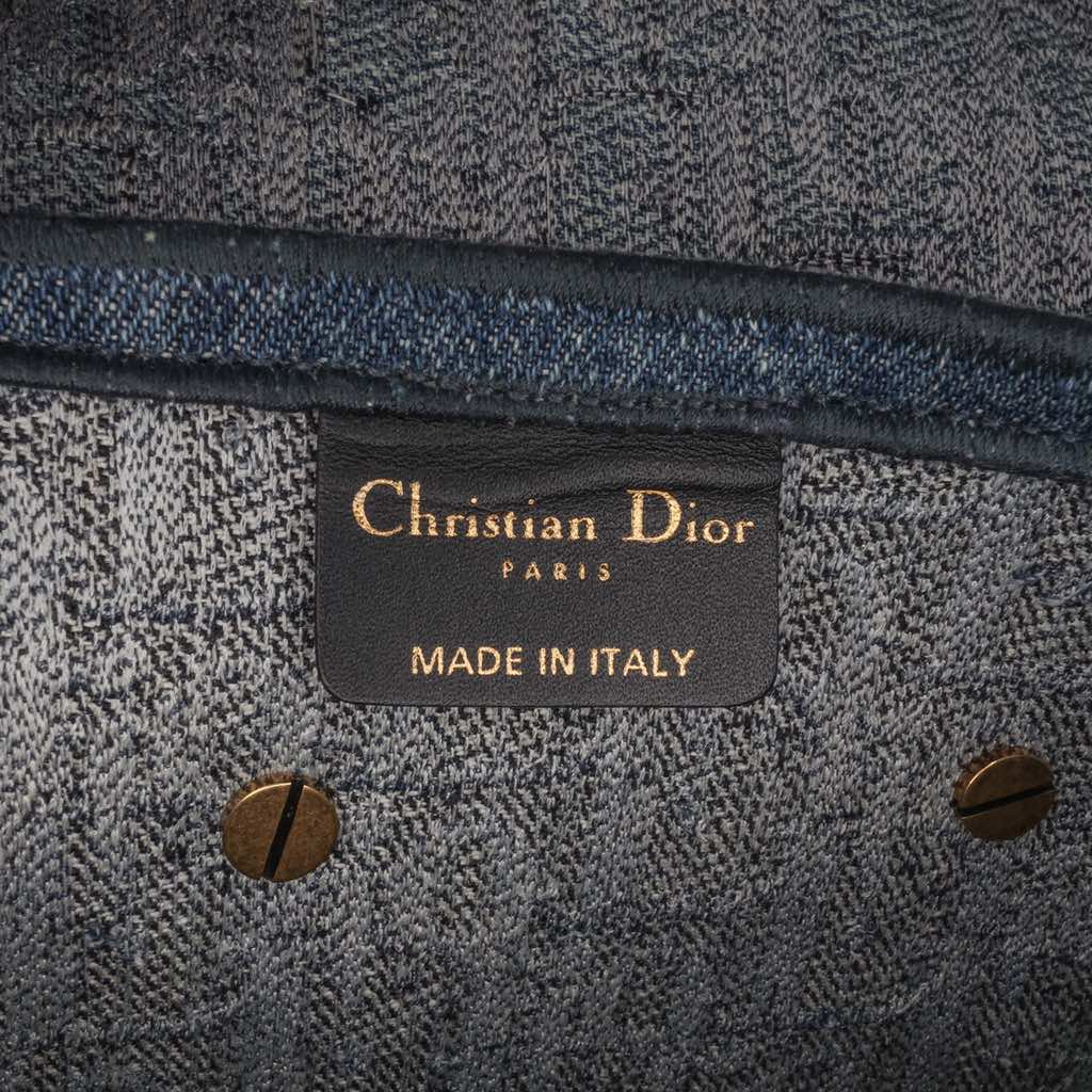 Dior Oblique Denim Embroidered Saddle Bag - 5