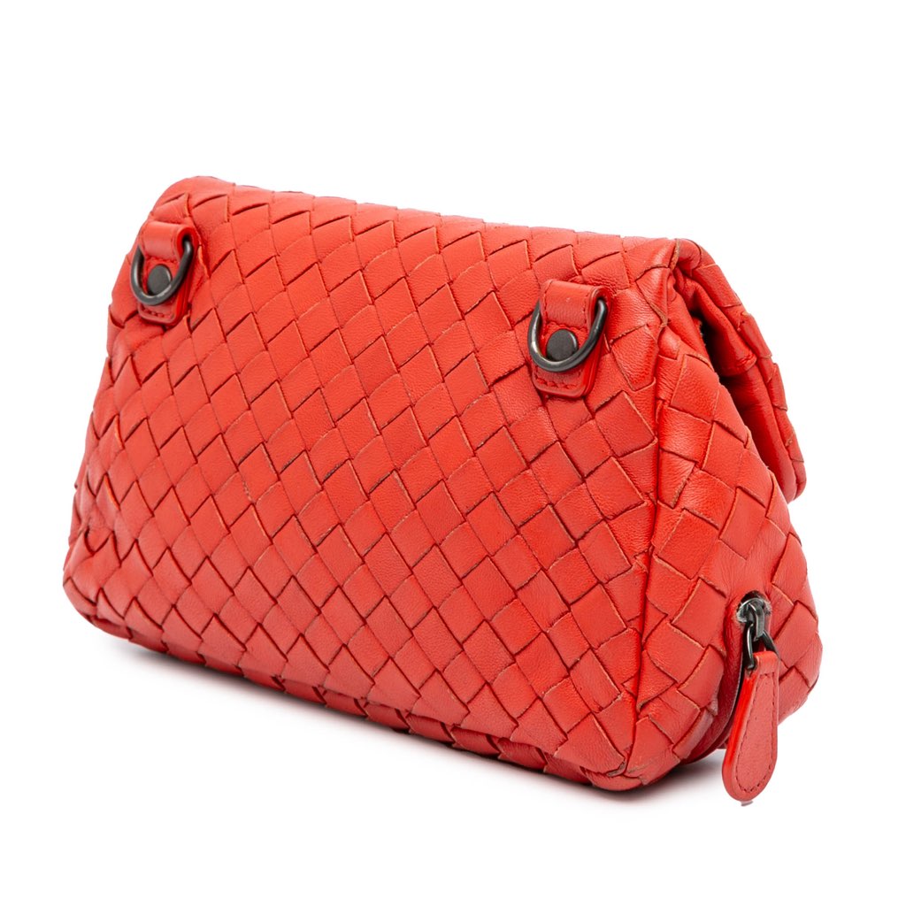 Bottega Veneta Intrecciato Chain Flap Crossbody - Back view