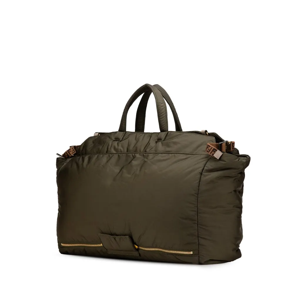 Fendi Anrealage Nylon Peekaboo Travel Bag Brown Good - Back View