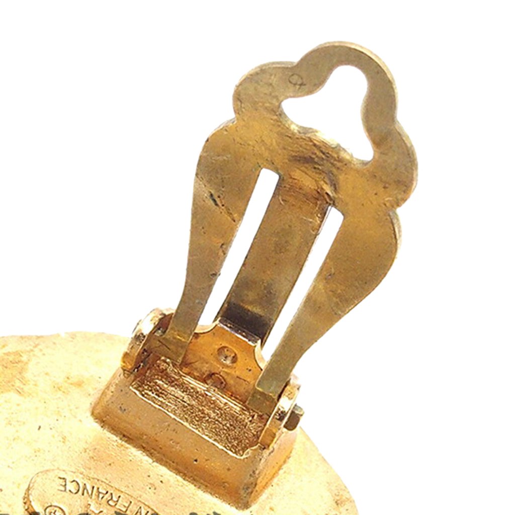 Chanel Gold Plated CC Starburst Clip On Earrings - 4