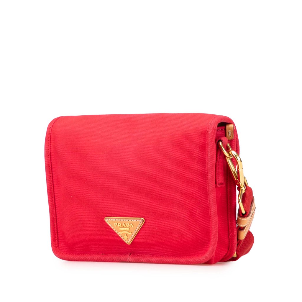 Prada Canapa Righe Crossbody - Back view