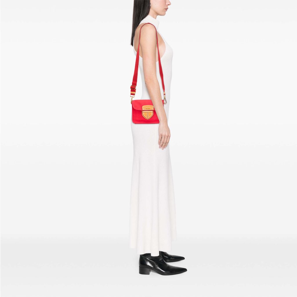 Prada Canapa Righe Crossbody - Image 13