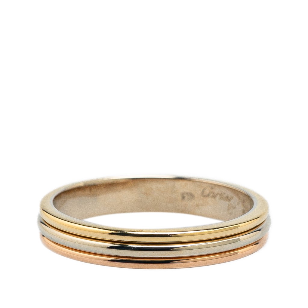 Cartier Tricolor 18K Trinity Wedding Band Ring - 2