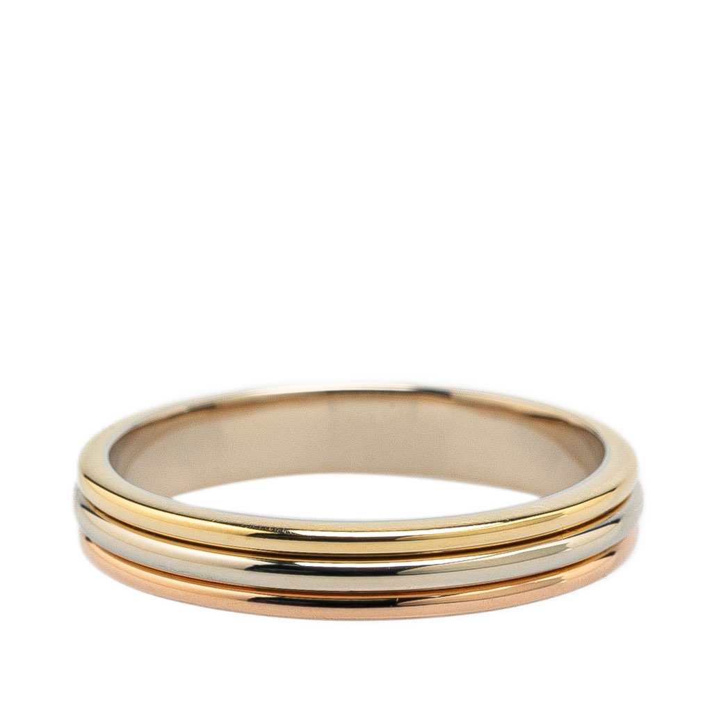Cartier Tricolor 18K Trinity Wedding Band Ring - 3