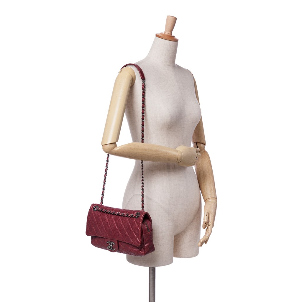 Chanel Medium Quilted Caviar Easy Flap - Image 14