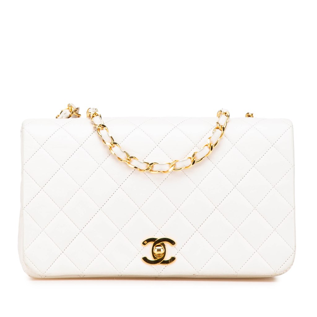 Chanel Small CC Quilted Lambskin Full Single Flap