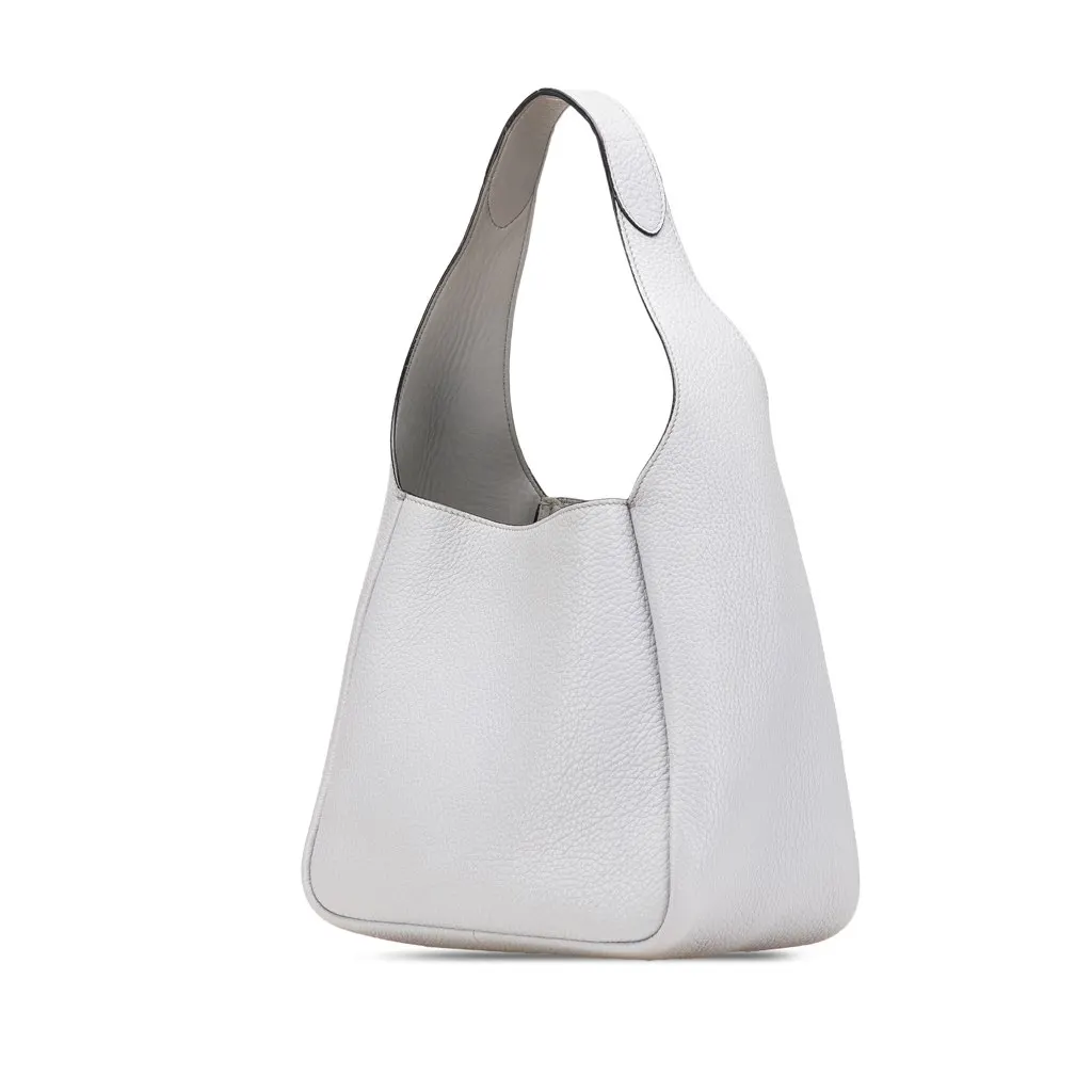 Prada Vitello Daino Dynamique Hobo White Leather Good - Back View