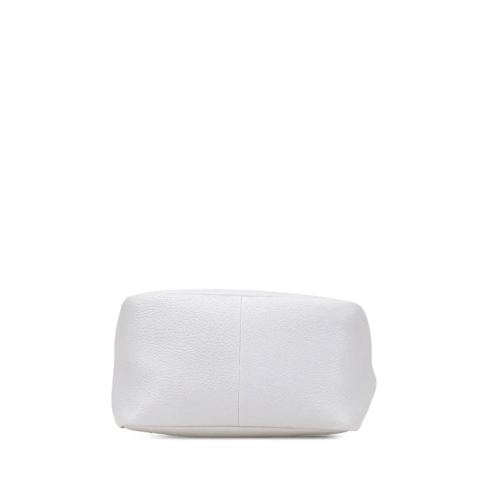 Prada Vitello Daino Dynamique Hobo White Leather Good - Inside View