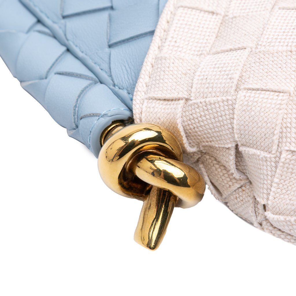 Bottega Veneta Small Nappa and Canvas Intrecciato Solstice Shoulder Bag - Detail 2