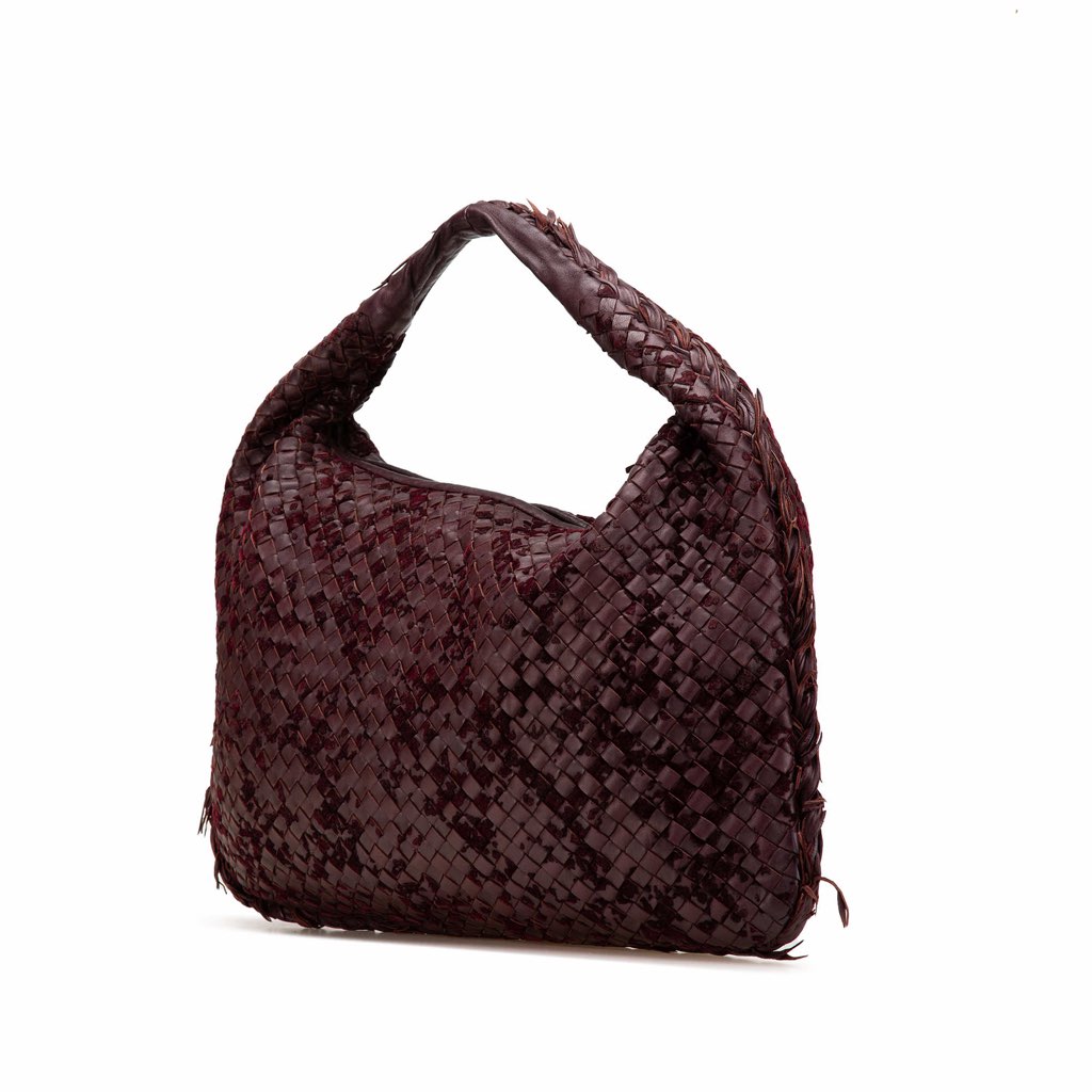 Bottega Veneta Medium Nappa Velours Intrecciato Fuzzy Veneta Hobo - 2