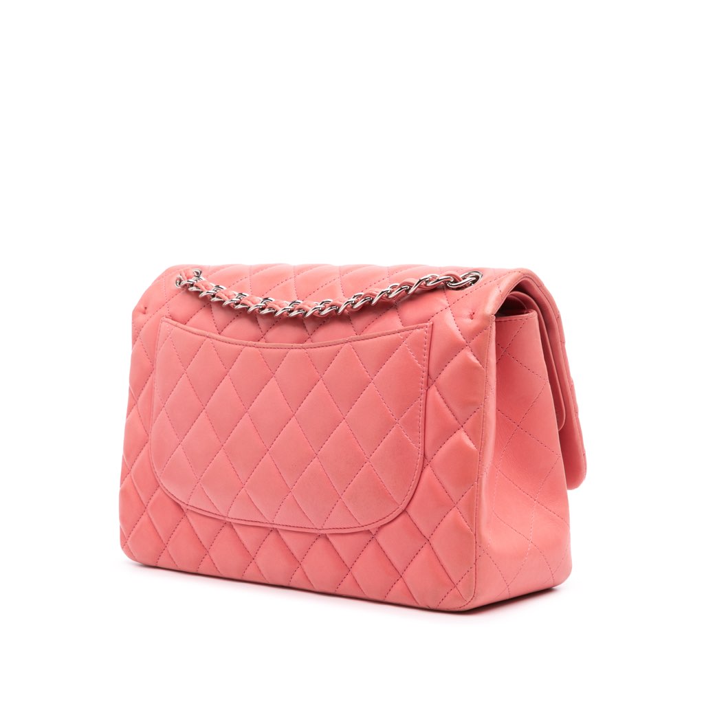 Chanel Jumbo Classic Lambskin Double Flap - Back view