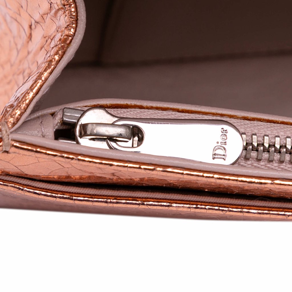 Dior Metallic Ceramic Effect Deerskin Diorama Wallet on Chain - Detail 2