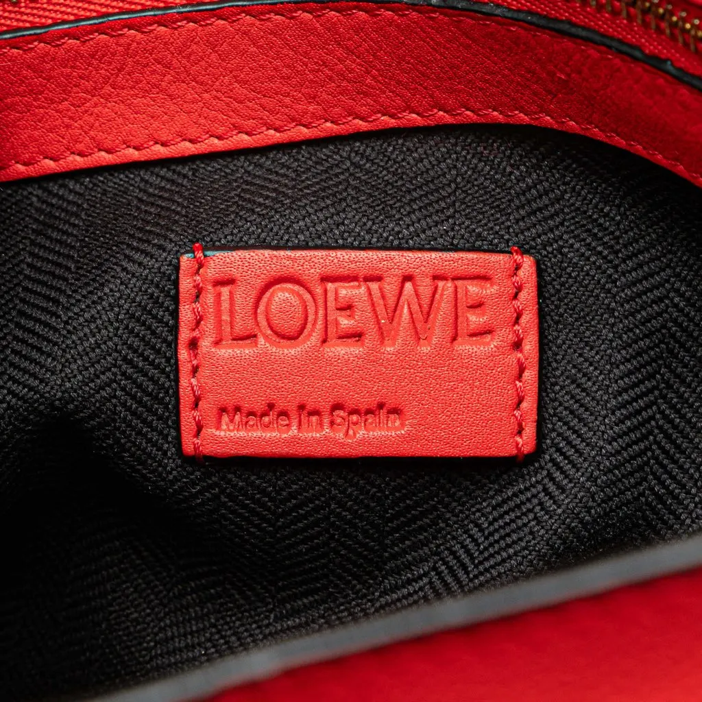 Loewe Leather Flamenco Knot Whipstitch Crossbody Red Leather Very good - Box View