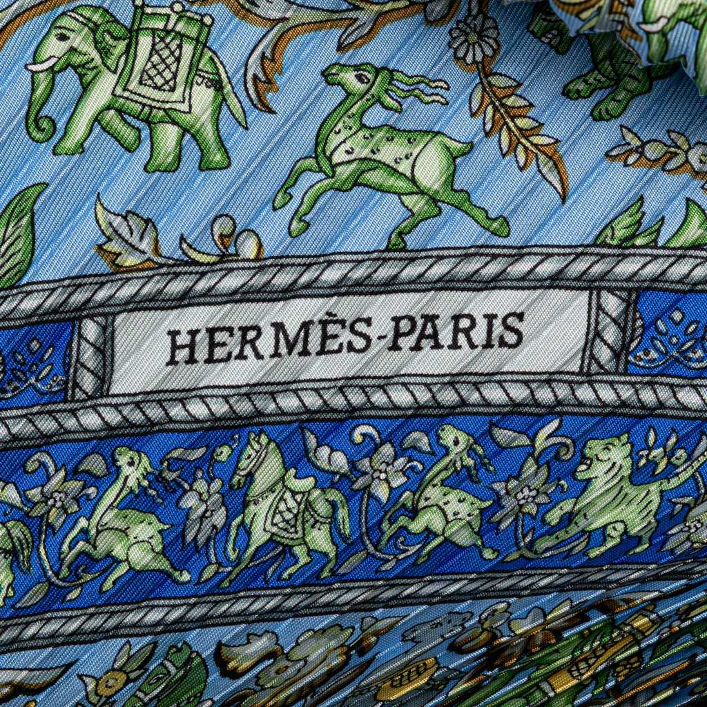Hermès Chasse En Inde Silk Plisse Scarf - 3