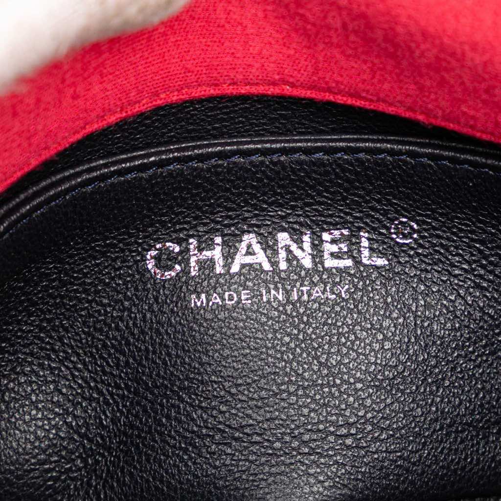 Chanel Mini Vertical Quilted Jersey Single Flap - Side view