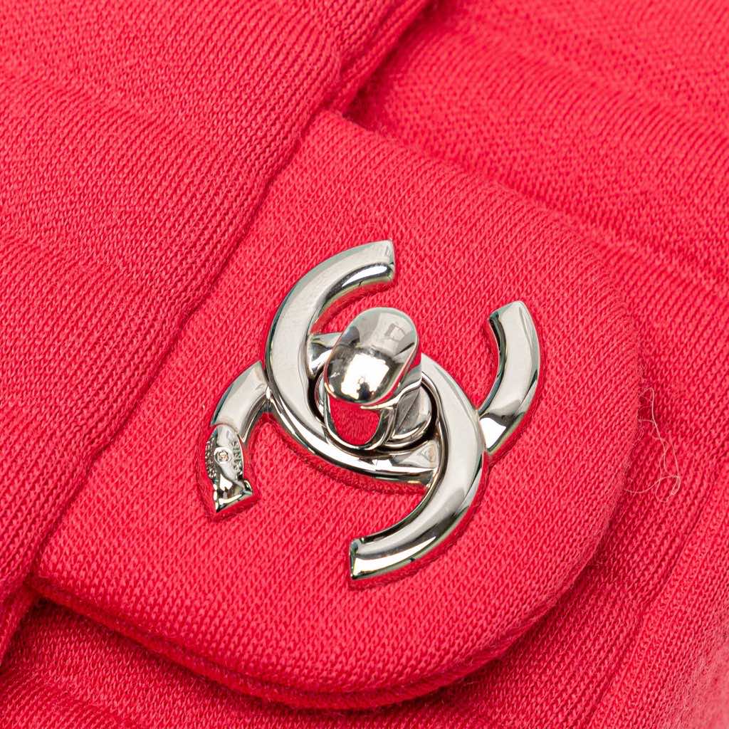 Chanel Mini Vertical Quilted Jersey Single Flap - Detail 2