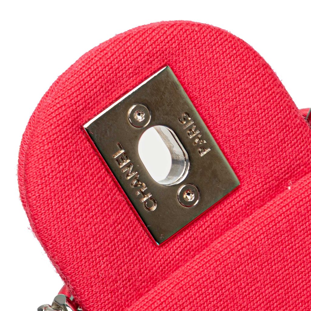 Chanel Mini Vertical Quilted Jersey Single Flap - Image 12