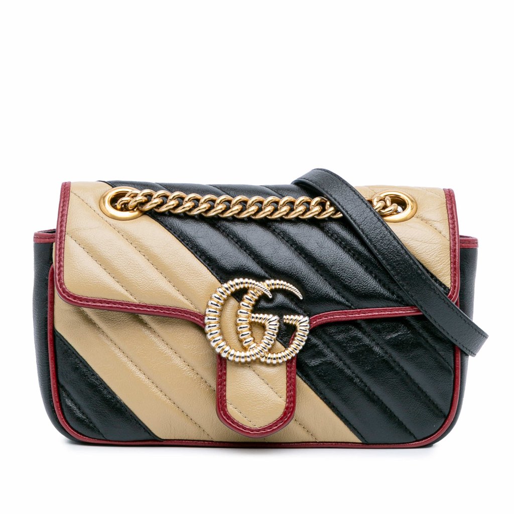 Gucci Mini GG Marmont Matelasse Leather Torchon Flap Crossbody