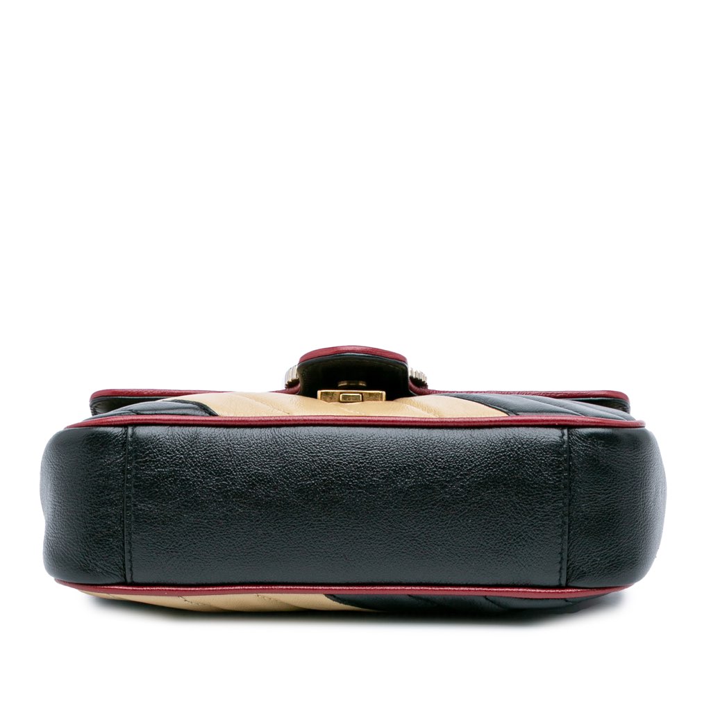 Gucci Mini GG Marmont Matelasse Leather Torchon Flap Crossbody - 3