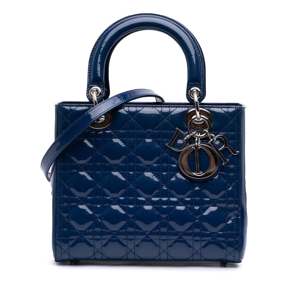 Dior Medium Patent Cannage Lady Dior