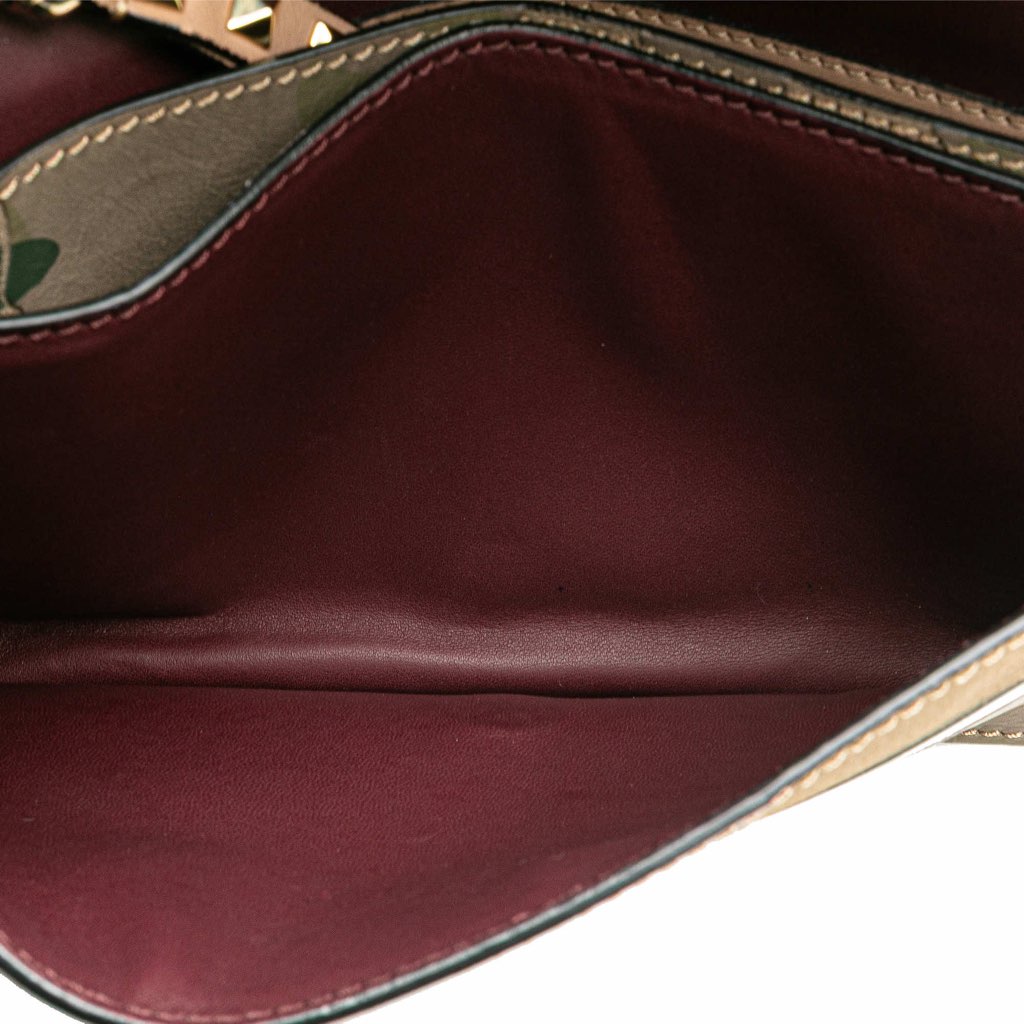 Valentino Canvas and Nappa Camouflage Rockstud Wristlet Clutch - 5