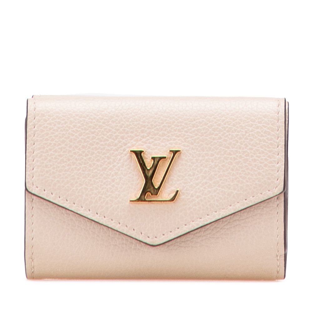 Louis Vuitton Leather Lockmini Compact Wallet