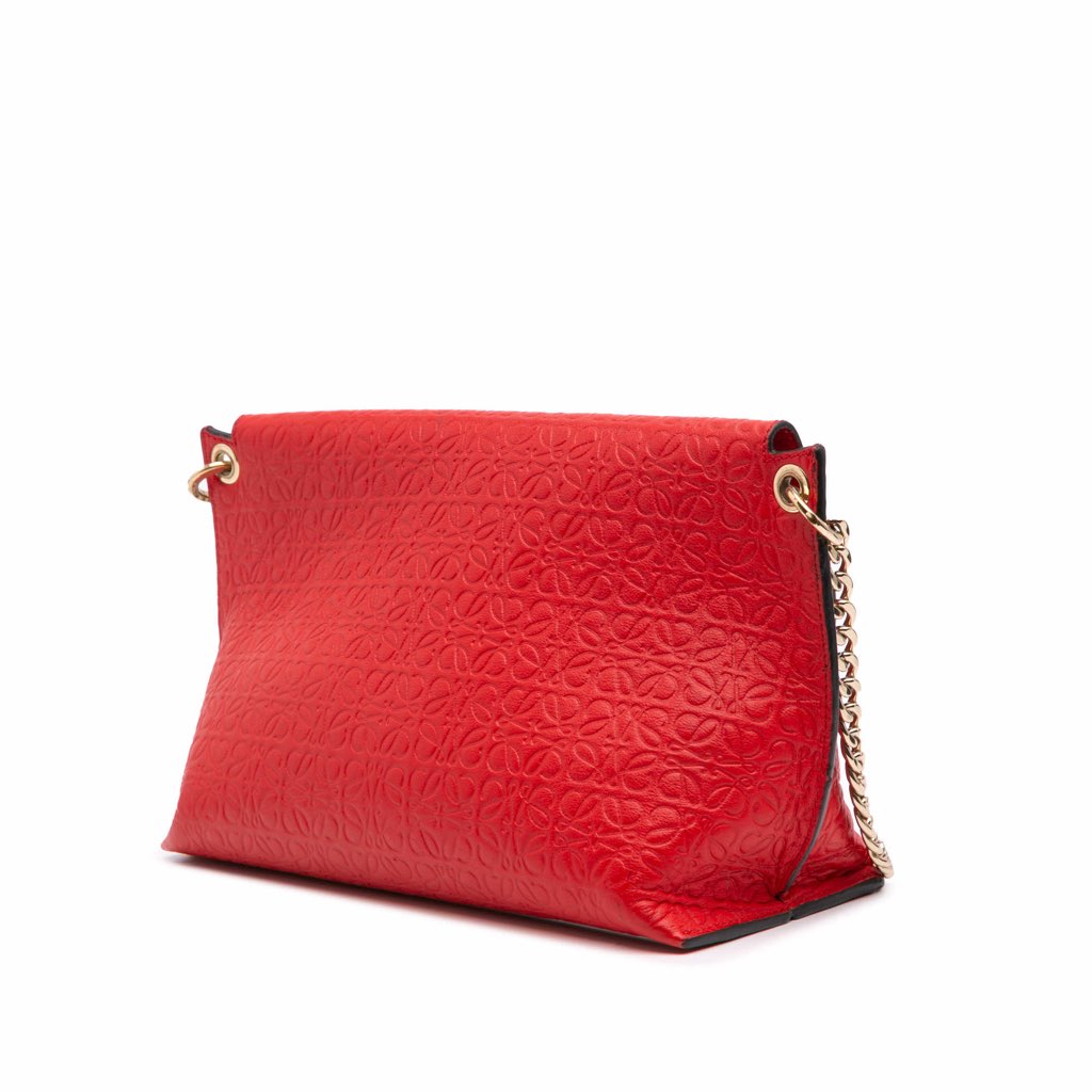 Loewe Leather Repeat Anagram Avenue Crossbody - Back view